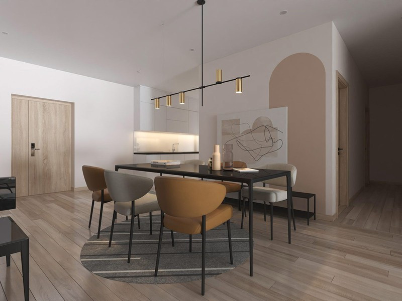 Bất ngờ với những đường cát cong trong căn hộ hiện đại