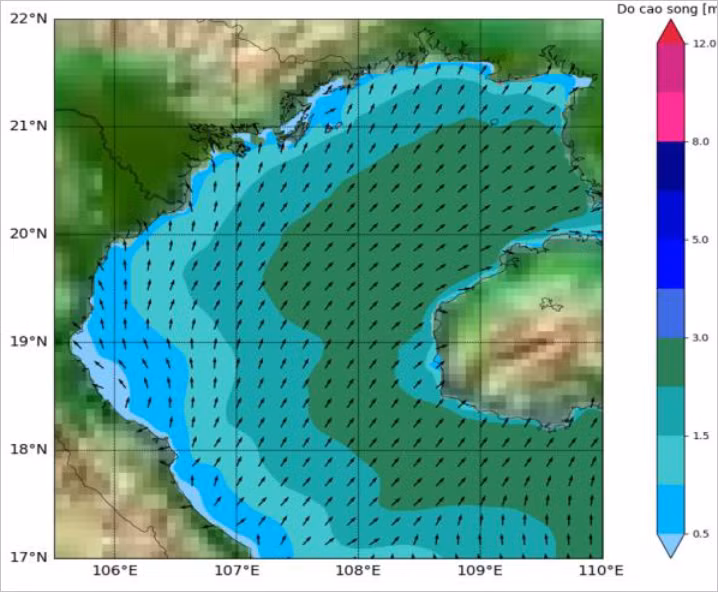 Cảnh báo về gió mạnh, sóng lớn trên vùng biển Hà Tĩnh