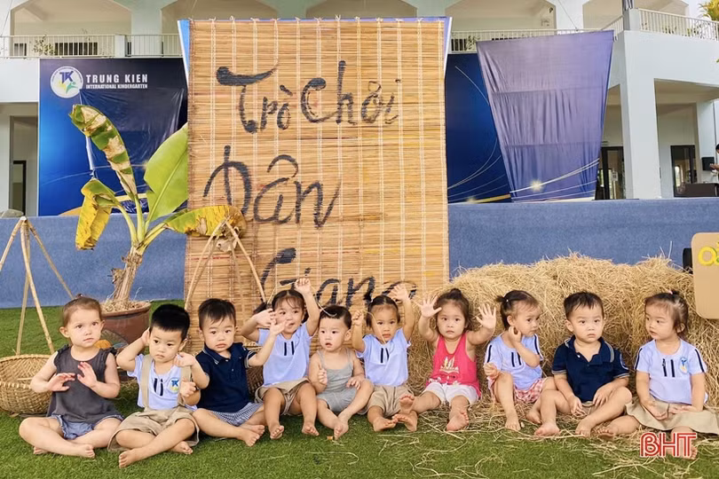 Hấp dẫn các hoạt động ngoại khóa ở Trường Mầm non Trung Kiên