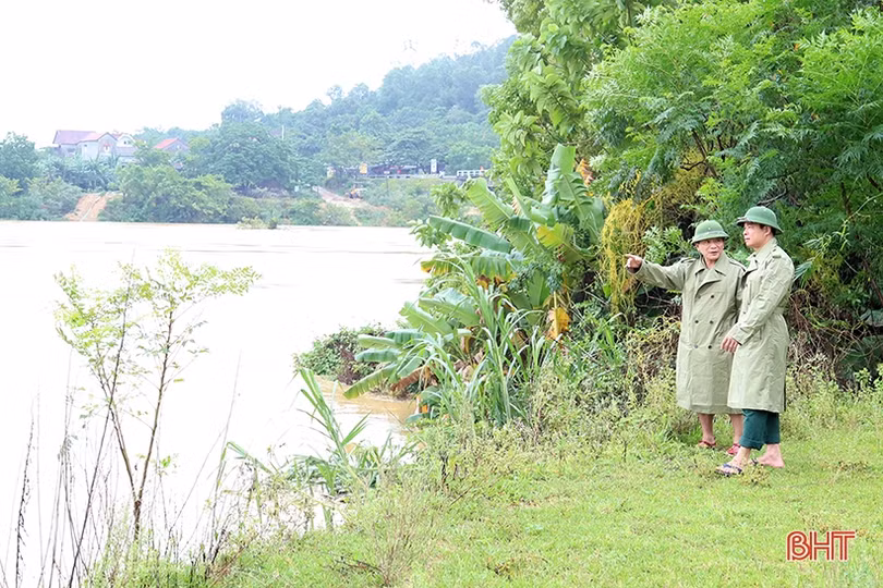 Mưa kết hợp thủy điện xả lũ, nước sông Ngàn Phố vùng hạ Hương Sơn dâng nhanh