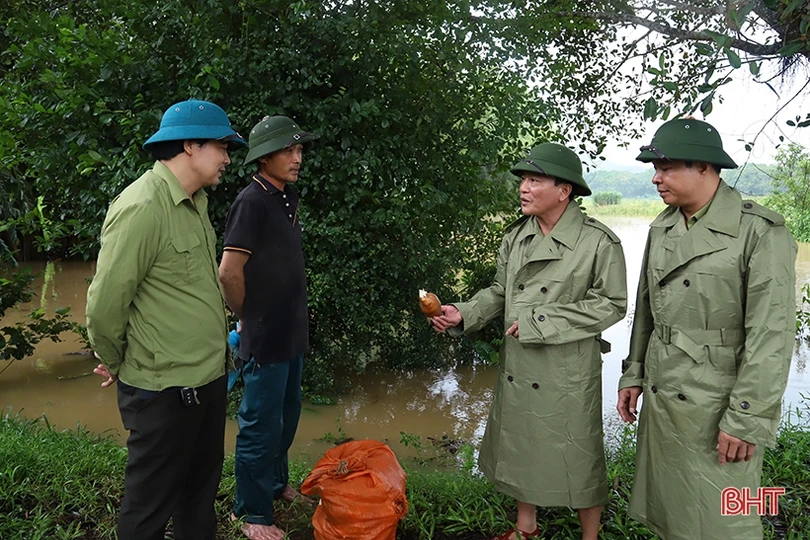 Mưa kết hợp thủy điện xả lũ, nước sông Ngàn Phố vùng hạ Hương Sơn dâng nhanh