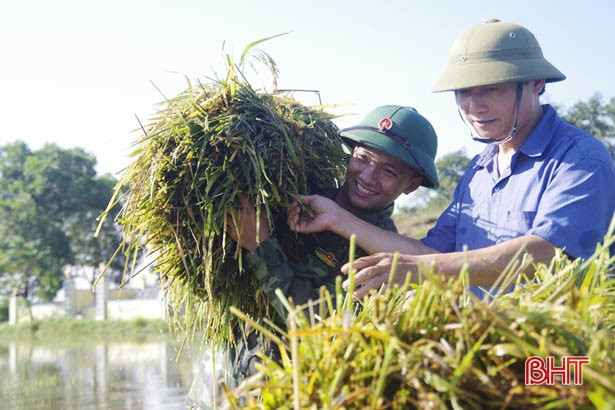 Gần 1.000 cán bộ, chiến sỹ BCH Quân sự Hà Tĩnh giúp nhân dân khắc phục hậu quả sau lũ