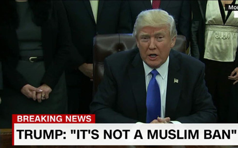 Tổng thống Trump. Ảnh: CNN. hon mot nua nguoi my ung ho sac lenh cam nhap cu cua tong thong trump