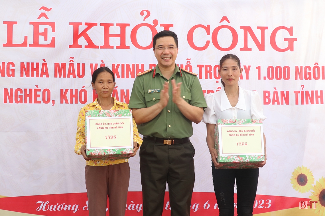 Bộ Công an hỗ trợ xây dựng 1.000 nhà ở cho người nghèo Hà Tĩnh