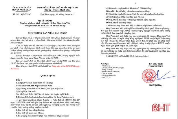 Sử dụng pháo trái phép, đối tượng ở Nghi Xuân bị xử phạt gần 4 triệu đồng