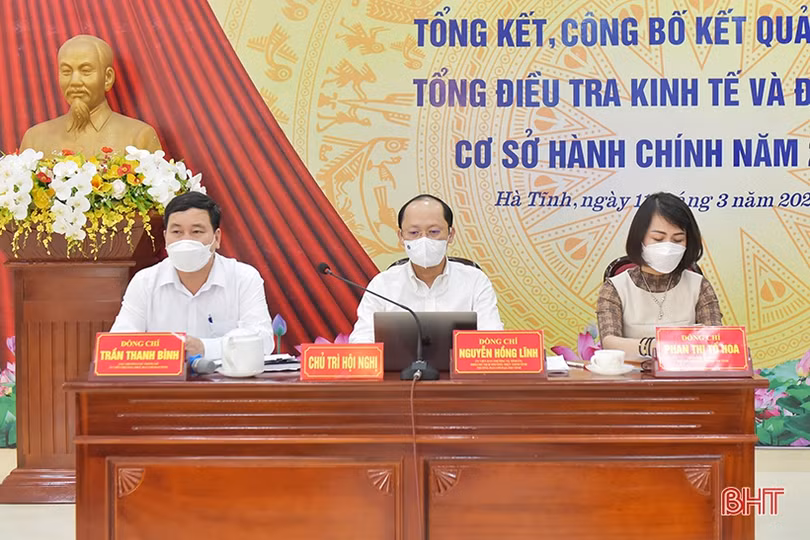 Công bố kết quả tổng điều tra kinh tế và cơ sở hành chính Hà Tĩnh năm 2021
