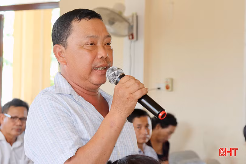 Cử tri Lê Năng Lượng - tổ dân phố 4 (thị trấn Vũ Quang) kiến nghị nội dung liên quan đến đất đai.