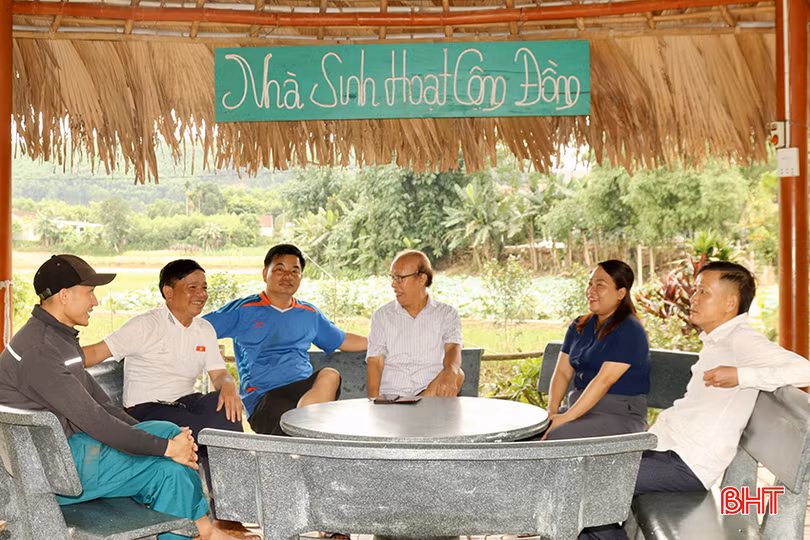 Nhà sinh hoạt cộng đồng tại cụm dân cư sinh thái Khe Enh.