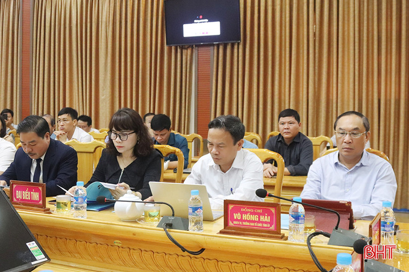 Trưởng ban Tổ chức Tỉnh ủy Võ Hồng Hải và đại diện các ban Đảng Tỉnh uỷ tham dự hội nghị. z5281809788988_56d58930210d6af760223c084bd22bf1 copy.jpg