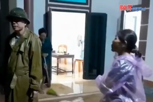 Mưa rất lớn tại Hà Tĩnh từ đêm đến sáng gây ngập lụt nhiều khu vực