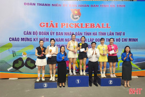 Sôi nổi giải Pickleball cán bộ đoàn UBND tỉnh