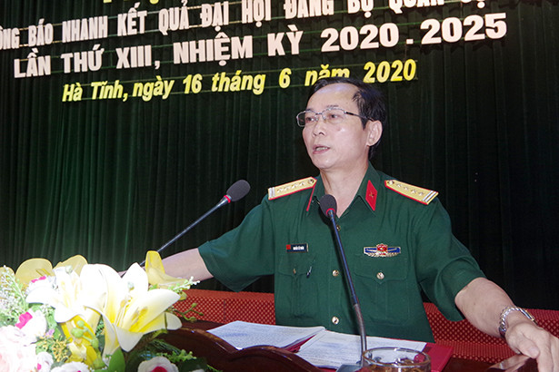Thông báo nhanh kết quả Đại hội Đảng bộ Quân sự Hà Tĩnh nhiệm kỳ 2020 - 2025