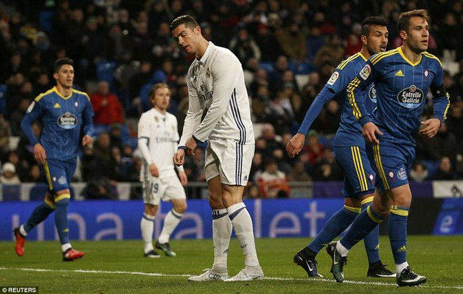 real madrid thua soc truoc celta vigo ngay tren san bernabeu