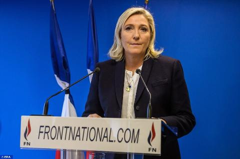 Bà Marine Le Pen, Chủ tịch đảng Mặt trận Dân tộc (FN) ở Pháp chau au gian ca nga