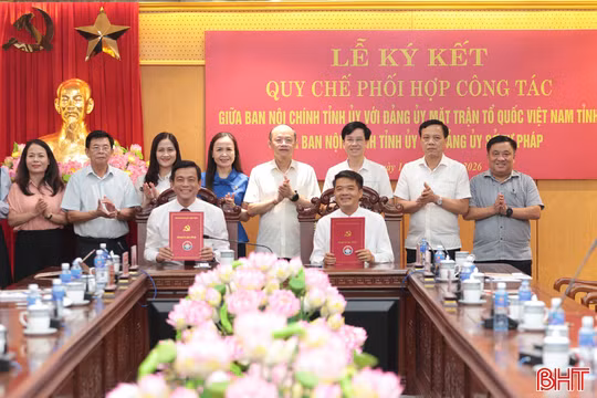Ban Nội chính Tỉnh ủy ký kết 2 quy chế phối hợp với Ủy ban MTTQ tỉnh và Sở Tư pháp