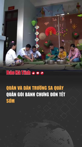 Gói bánh chưng ở Trường Sa