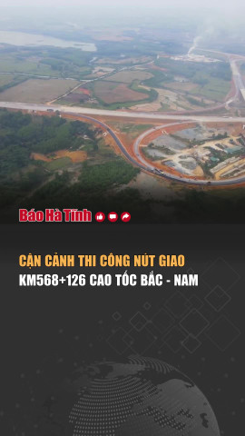 Cận cảnh thi công nút giao Km568+126 cao tốc Bắc - Nam