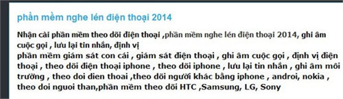 Thông tin rao bán phần mềm nghe lén vẫn xuất hiện nhiều trên mạng. Thông tin rao bán phần mềm nghe lén vẫn xuất hiện nhiều trên mạng.