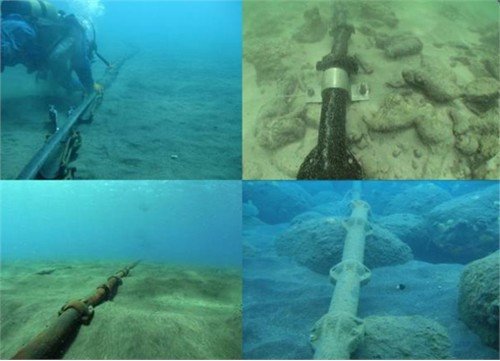 Cáp quang biển nằm nổi trên nền cát đáy biển khiến các mỏ neo được tàu thuyền thả xuống rê trên nền cát rất dễ vướng phải, gây hư hại.