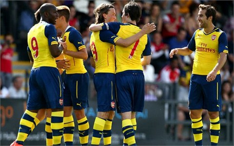 Arsenal đã có chiến thắng đầu tiên trong các trận giao hữu hè (Ảnh: Getty)