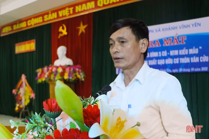 Ra mắt CLB “Gia đình 5 có - NTM kiểu mẫu” và tổ hợp tác sản xuất gạo hữu cơ ở Can Lộc