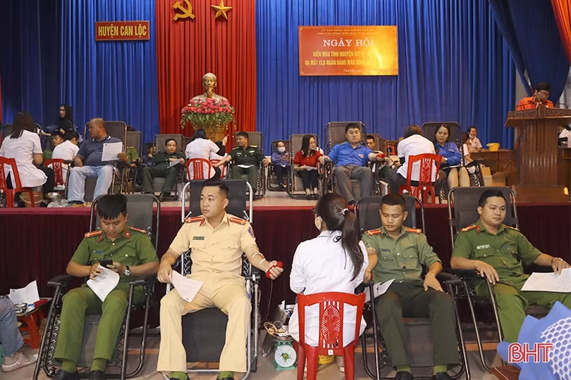 Tiếp nhận 306 đơn vị máu tại ngày hội hiến máu tình nguyện ở Can Lộc