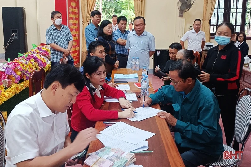 Thạch Hà chi trả gần 33 tỷ đồng tiền GPMB dự án cao tốc Bắc - Nam