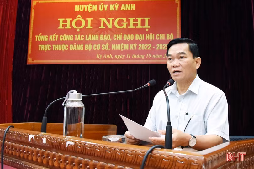 Huyện Kỳ Anh đảm bảo kế hoạch đại hội chi bộ trực thuộc đảng bộ cơ sở