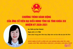 Chương trình hành động của ứng cử viên đại biểu HĐND tỉnh khóa XIX Trần Quỳnh Trang