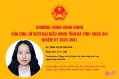 Chương trình hành động của ứng cử viên đại biểu HĐND tỉnh khóa XIX Trần Thị Quỳnh Nga