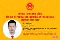Chương trình hành động của ứng cử viên đại biểu HĐND tỉnh khóa XIX Lê Đình Hòa