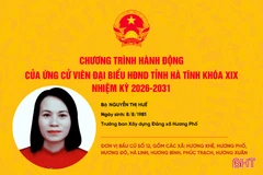 Chương trình hành động của ứng cử viên đại biểu HĐND tỉnh khóa XIX Nguyễn Thị Huế 