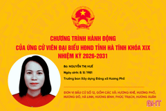 Chương trình hành động của ứng cử viên đại biểu HĐND tỉnh khóa XIX Nguyễn Thị Huế 