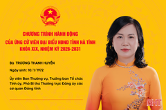 Chương trình hành động của ứng cử viên đại biểu HĐND tỉnh khóa XIX Trương Thanh Huyền 