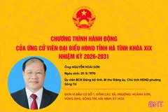 Chương trình hành động của ứng cử viên HĐND tỉnh khóa XIX Nguyễn Hoài Sơn