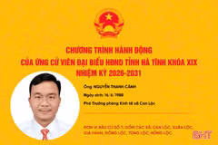 Chương trình hành động của ứng cử viên đại biểu HĐND tỉnh khoá XIX Nguyễn Thanh Cảnh