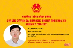 Chương trình hành động của ứng cử viên đại biểu HĐND tỉnh khoá XIX Trương Huy Nam 