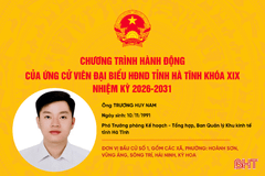 Chương trình hành động của ứng cử viên đại biểu HĐND tỉnh khoá XIX Trương Huy Nam 