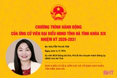 Chương trình hành động của ứng cử viên đại biểu HĐND tỉnh khóa XIX Nguyễn Thị Hà Tân