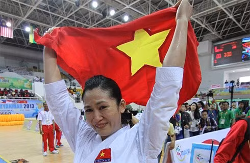 Hoàng Ngân được mệnh danh nữ hoàng Kata của Việt Nam. Ảnh: Đức Đồng.