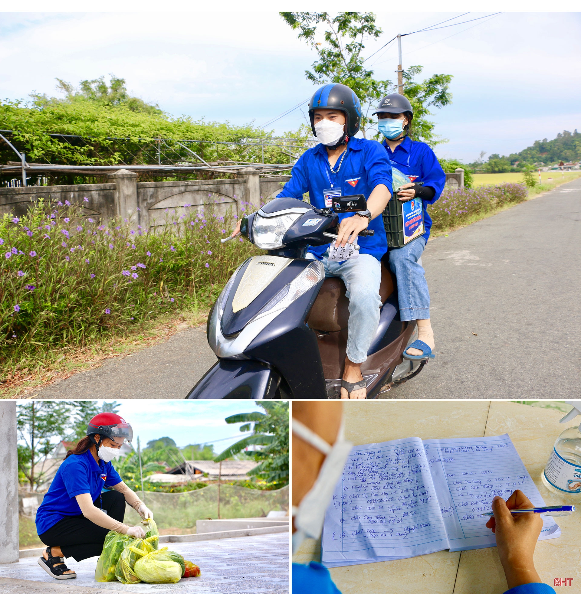 Chuyện những “Shipper áo xanh” trong vùng dịch ở Cẩm Xuyên