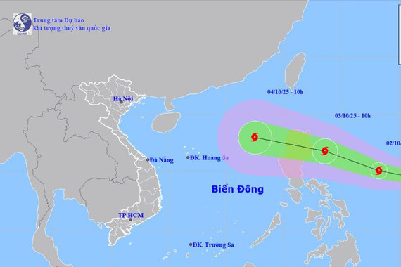 Xuất hiện áp thấp nhiệt đới gần Biển Đông