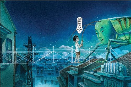 Tác phẩm tạo hình châu chấu được mua với giá hơn 75 triệu đồng