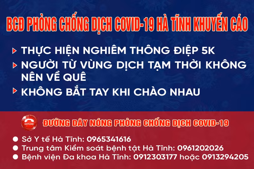 Hà Tĩnh đưa ra khuyến cáo mới về phòng chống dịch Covid-19