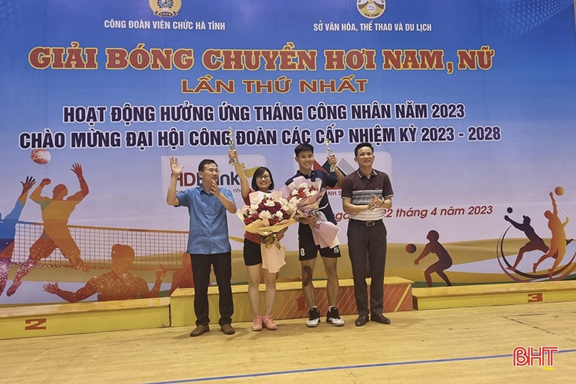 Sở TN&MT vô địch Giải Bóng chuyền Công đoàn Viên chức Hà Tĩnh