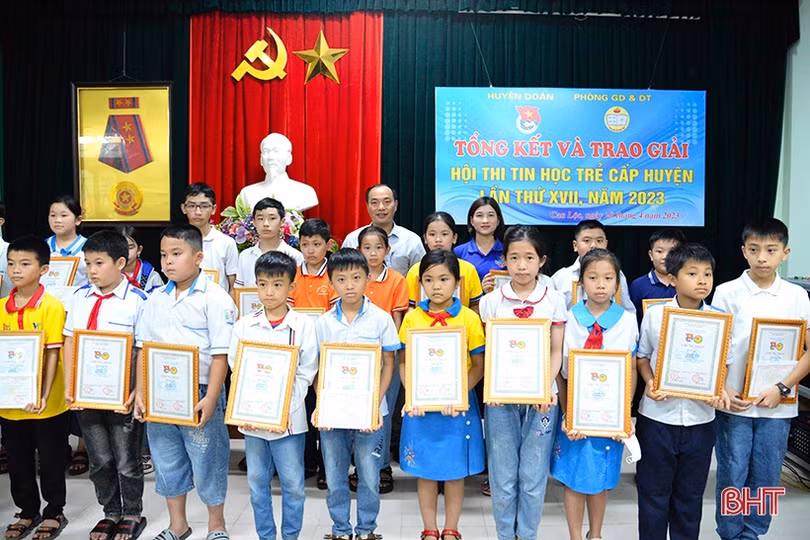 53 thí sinh đạt giải Hội thi Tin học trẻ huyện Can Lộc lần thứ XVII