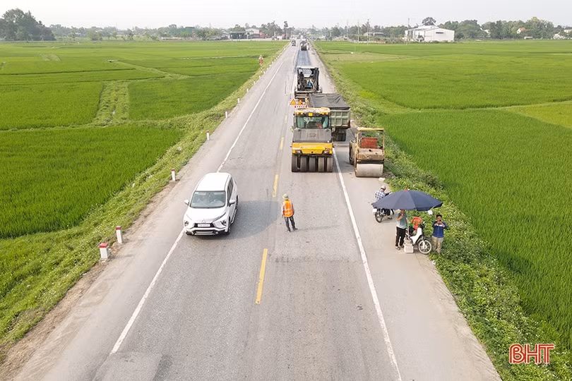 “Thay áo” quốc lộ 1 tuyến tránh TP Hà Tĩnh