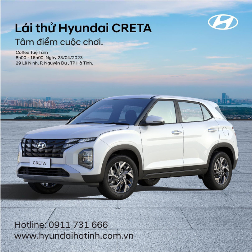 Lái thử xe Hyundai tại TP Hà Tĩnh