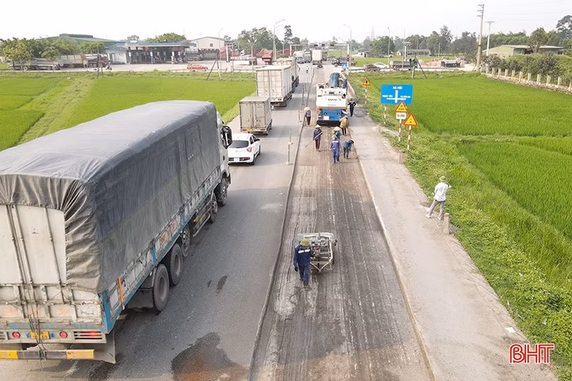 “Thay áo” quốc lộ 1 tuyến tránh TP Hà Tĩnh