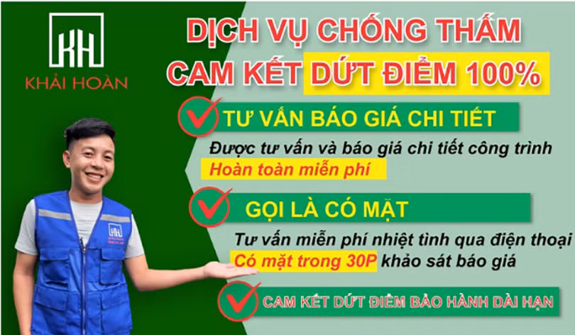 Bảng giá dịch vụ chống thấm trọn gói mới nhất